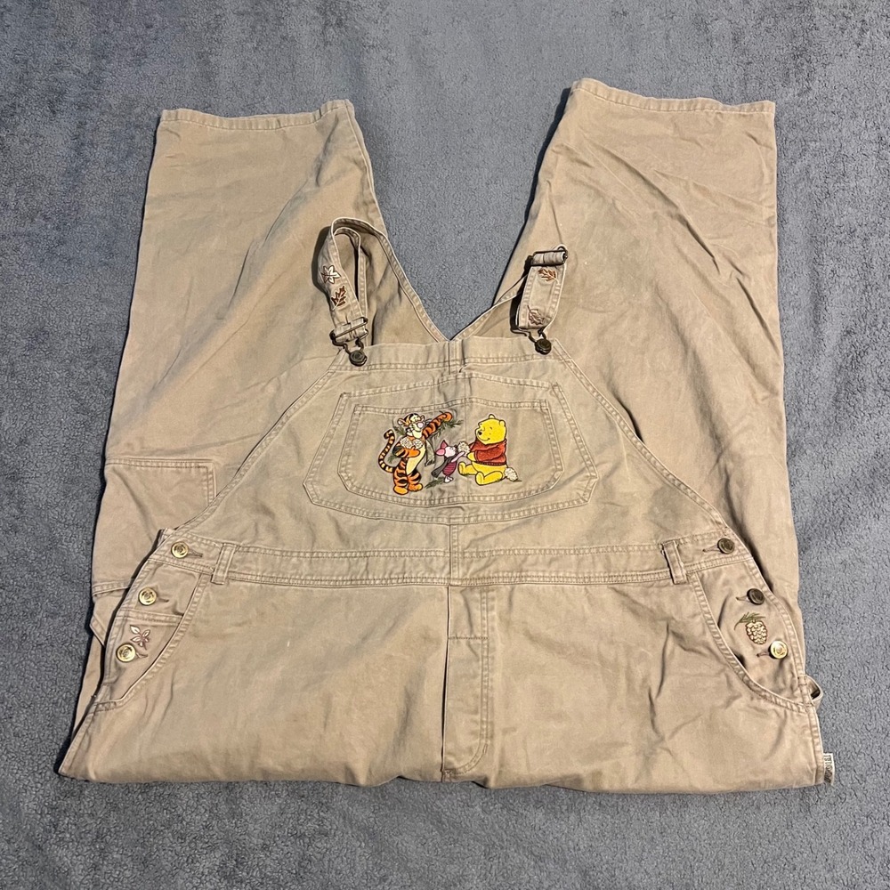 Vintage Disney Winnie the Pooh Tigger Embroidered Overalls Women's Size 46x30